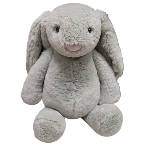 Kuscheltier Hase, Süßes Stofftier Plüsch Spielzeug Kaninchen Mit Hängeohren Flauschiger Plüschtier Puppen Für Kinder Kuscheln(Gray,45cm/17.7in) von KUKUShining