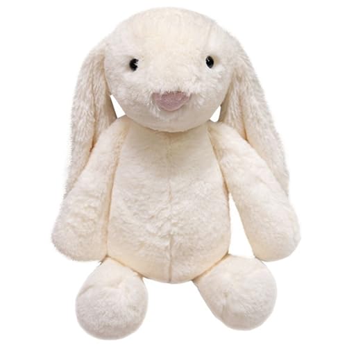 Kuscheltier Hase, Süßes Stofftier Plüsch Spielzeug Kaninchen Mit Hängeohren Flauschiger Plüschtier Puppen Für Kinder Kuscheln(White,45cm/17.7in) von KUKUShining