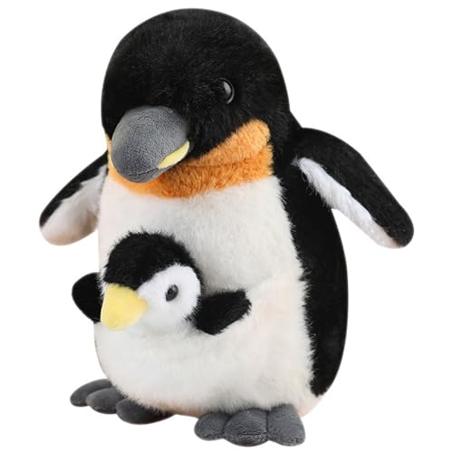 Kuscheltier Pinguin Mit Mama Baby, Weiche Plüschtier Kuschelige Stofftier Puppe Flauschige Pinguine Plüsch Spielzeug Für Kinder Freunde von KUKUShining