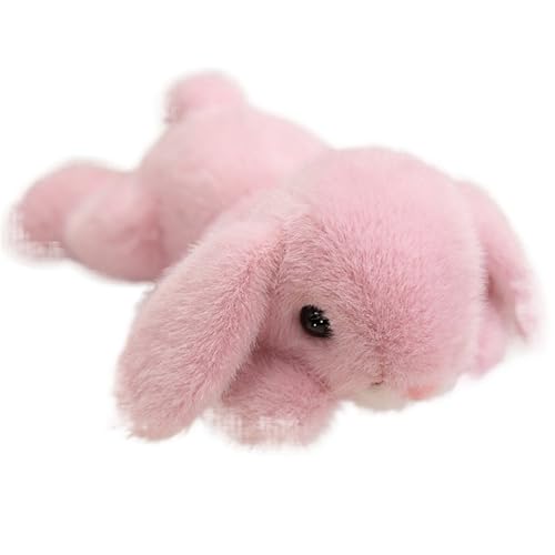Langohr Plüschhase, Weiches Kuscheliges Stofftier Puppe Kaninchen Umarmungskissen Oster Plüschtier Spielzeug Für Kleinkinder(Pink) von KUKUShining