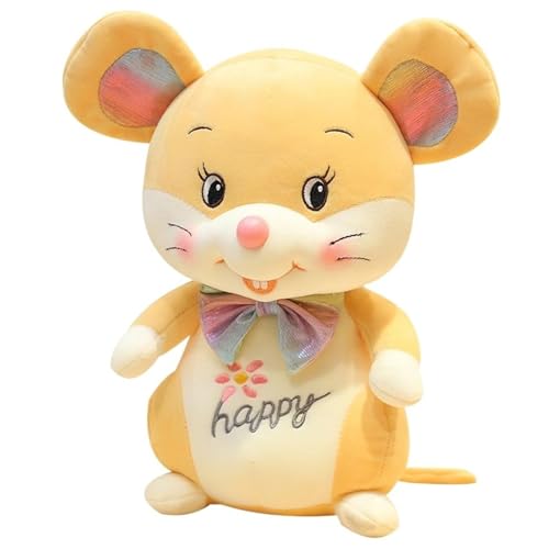 Maus Plüsch, Cartoon Ratte Kuscheltier Kuschelpuppe Umarmungskissen Kawaii Plüschtiere Spielzeug Zum Spielen Für Kinder(Orange,35cm/13.77in) von KUKUShining