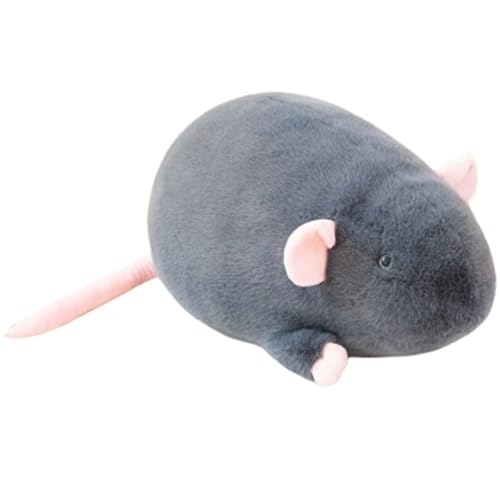 Maus Plüsch, Kuscheltier Weiche Stofftier Kuschelige Ratten Puppe Realistische Mäuse Plüschtier Heimdekoration Geschenk Für Kindersammler(Black,35cm/13.8in) von KUKUShining