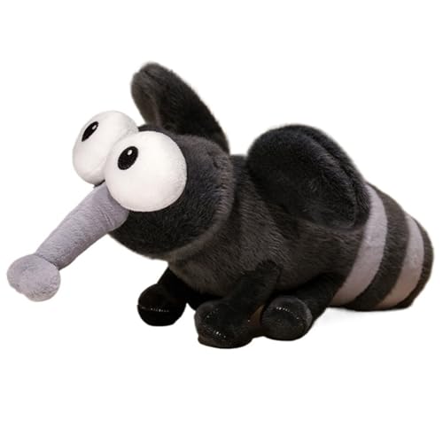 Mücke Kuscheltier, Süße Mücken Stofftier Insekten Tierchen Plüschtier Spielzeug Weiches Geschenk for Erwachsene Insektenliebhaber(Black,25cm/9.8in) von KUKUShining