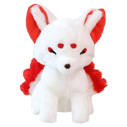 Neunschwänziger Fuchs Plüsch, Süßes Weiches Kuscheltier Plüschkissen Puppe Cartoon Spielzeug Kinder Jungen Mädchen Geburtstagsgeschenke(Red) von KUKUShining