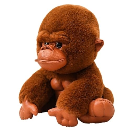 Orang Utan Plüschtier, Realistischer Kuscheltier AFFE Stofftier Puppe Gorilla Plüschtier Geschenk Für Kinder Erwachsene(Brown,20cm/7.87in) von KUKUShining