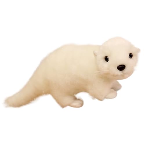 Otter Plüschtier, Weiche Stofftierpuppen Süße Plüschtiere Dekorieren Sie Das Dekokissen for Die Heimdekoration Geschenkspielzeug(White,45cm/17.7in) von KUKUShining