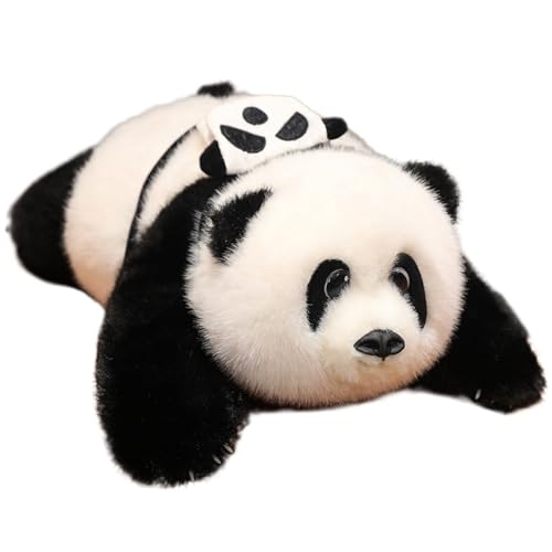 Panda Kuscheltier, Weiche Plüsch Kissen Stofftiere Schwarz Weißer Rucksack Panda Flauschiges Plüschtier Zum Umarmen Spielen Für Kinder(75cm/29.5in) von KUKUShining