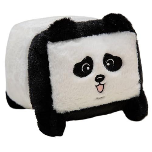 Panda Plüsch, Weiches Kuscheltier Kissen Kuschelige Stofftier Würfelförmige Pandas Plüschtier Spielzeug Puppe Für Party Heimdekoration(White) von KUKUShining