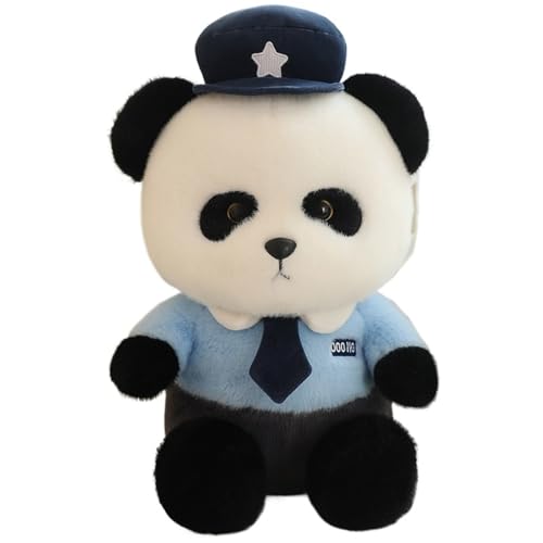 Panda Plüschtier, Bären Kuscheltier Kuschelig Mit Hut Und Krawatte Puppe Schlafgefährte for Jungen Und Mädchen Dekoration(Blue,50cm/19.8in) von KUKUShining