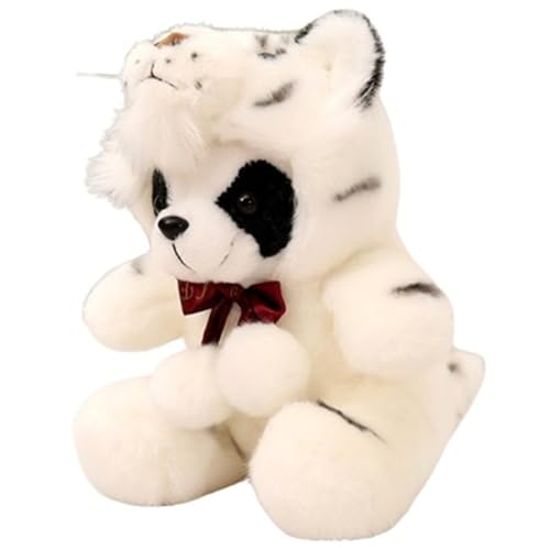 Panda Wendbarer Plüsch, Kuscheltier Panda Transformation Waschbär Tiger Puppen Kissen Plüschtier Spielzeug Geschenke Für Kinder(White,45cm/17.7in) von KUKUShining