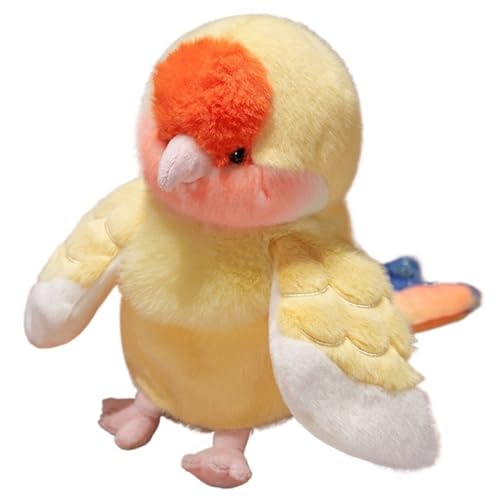 Papagei Plüsch, Süße Stofftier Puppe Kuscheltier Weich Flauschig Wie EIN Echter Vogel Kuschelige Plüschtier Für Kinder Mädchen Jungen(Yellow) von KUKUShining