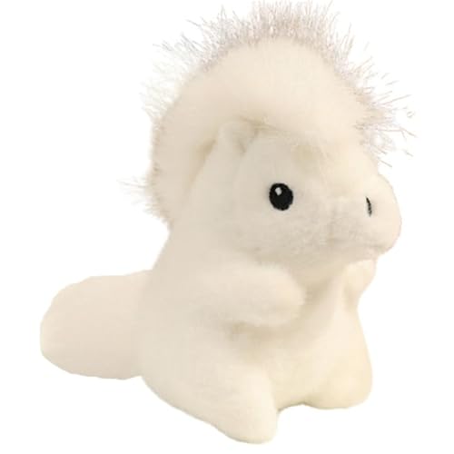 Pferd Plüschtier, Realistische Pony Kuscheltier Weiche Kuschelige Stofftier Puppe Kawaii Pferde Plüsch Spielzeug Für Kinder Freundinnen(White) von KUKUShining