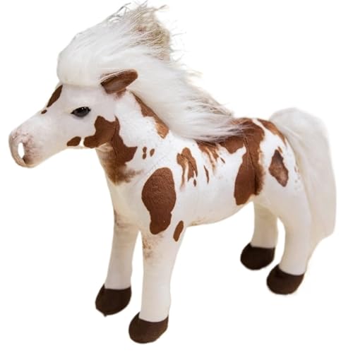 Pferd Plüschtier, Weiches Kuscheliges Kuscheltier Kawaii-Plüschtier Geschenke for Mädchen Jungen Kinder Geburtstagsparty(White) von KUKUShining