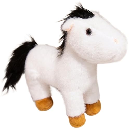 Pferde Plüsch, Weiches Kuscheliges Pony Stofftier Puppen Fohlen Plüschtier Geschenke Für Kinder Geburtstagsdekorationen(White,30cm/11.8in) von KUKUShining