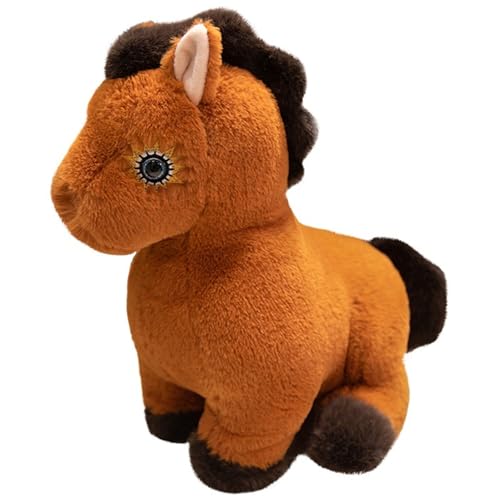 Pferde Plüsch, Weiches Kuscheltier Pony Stofftier Plüschpferd Fohlen Plüschtier Spielzeug Kuscheliges Puppe Für Die Partydekoration(Brown,35cm/13.8in) von KUKUShining