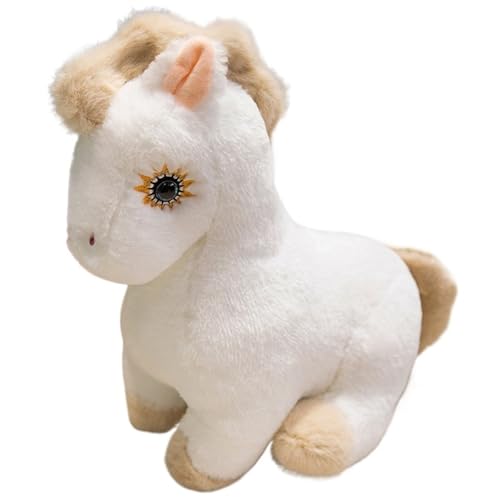 Pferde Plüsch, Weiches Kuscheltier Pony Stofftier Plüschpferd Fohlen Plüschtier Spielzeug Kuscheliges Puppe Für Die Partydekoration(White,35cm/13.8in) von KUKUShining