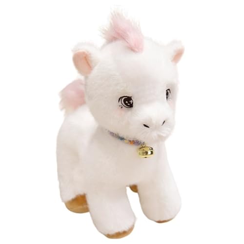 Pferde Plüschtier, Weiches Kuscheliges Pony Stofftierpuppe Lebensechtes Fohlen Plüschtier Als Geschenk for Jungen Kinder Mädchen Geburtstag(Pink,35cm/13.8in) von KUKUShining