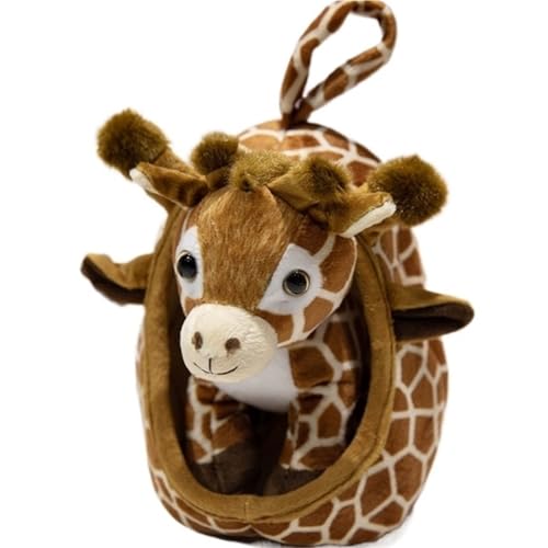 Realistisches Tiger Plüschtier, Süßes Weiches Leoparden Plüschtier Kuscheltier Kissen Plüschpuppe Heimdekoration Geschenke(Giraffe) von KUKUShining