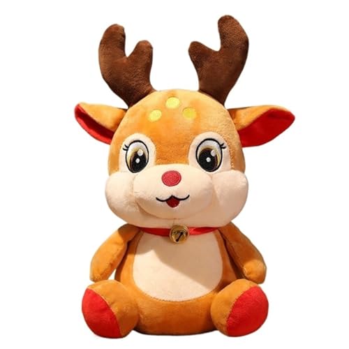 Rentier Plüschtier, Süße Kuscheltiere Rehkitzpuppe Kawaii Plüschkissen Kissen for Geschenke Kinder Weihnachtsfeier(50cm/19.8in) von KUKUShining