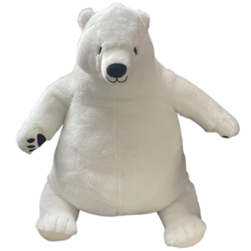 Riesiges Bären Plüschtier, Simulationsspielzeug Kuscheltier Plüschpuppe Riesiger Kuscheliger Dunkelbrauner Teddy Heimdekoration(White,80cm/31.49in) von KUKUShining