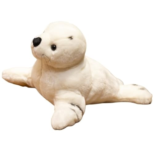 Robbe Kuscheltier, Weiche Plüschtier Kuschelige Stofftiere Puppen for Kinder Weißer Seelöwe Kuschelweiches Plüsch Spielzeug(38cm/14.96in) von KUKUShining