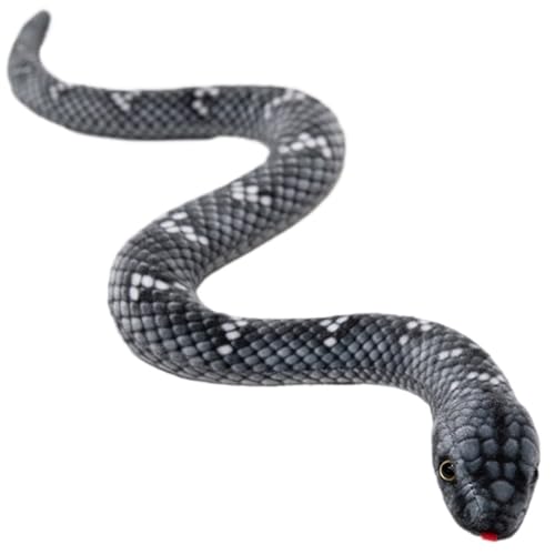 Schlangen Plüsch, Realistische Weiche Kuscheltiere Puppen Spielzeug Süßes Plüschtier Halloween Gastgeschenke Dekoration Streich Requisiten(Black,50cm/19.8in) von KUKUShining