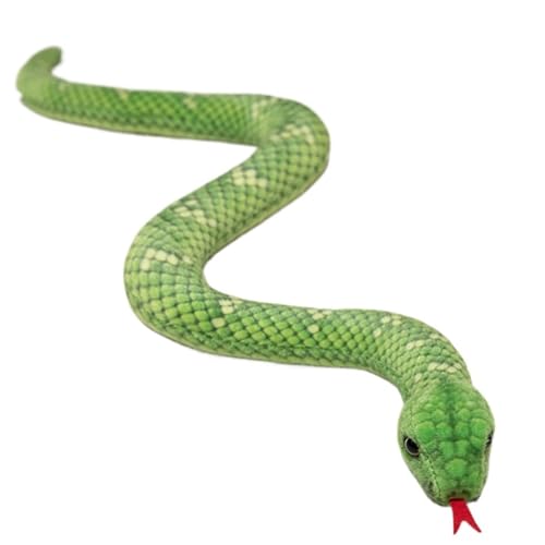 Schlangen Plüsch, Realistische Weiche Kuscheltiere Puppen Spielzeug Süßes Plüschtier Halloween Gastgeschenke Dekoration Streich Requisiten(Green,65cm/25.6in) von KUKUShining