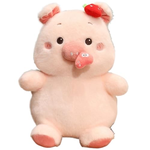 Schweinchen Plüsch, Weich Schwein Kuscheltier Mit Dehnbarer Herz Dekoration Plüschtier Spielzeug Plüschkissen Puppen von KUKUShining