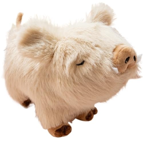 Schweinchen Plüschtier, Lebensechtes Weiches Kuscheliges Schweinchen Stofftierpuppen Kawaii Geschenk Kissen for Kinder Mädchen Jungen(Khaki,30cm/11.8in) von KUKUShining
