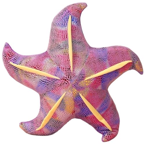 Seestern Plüschtier, Ausgestopfter Seestern Meerestiere Kissen Meereslebewesen Kinderspielzeug Süße Ozean Strand Zimmerdekoration(Purple,45cm/17.7in) von KUKUShining