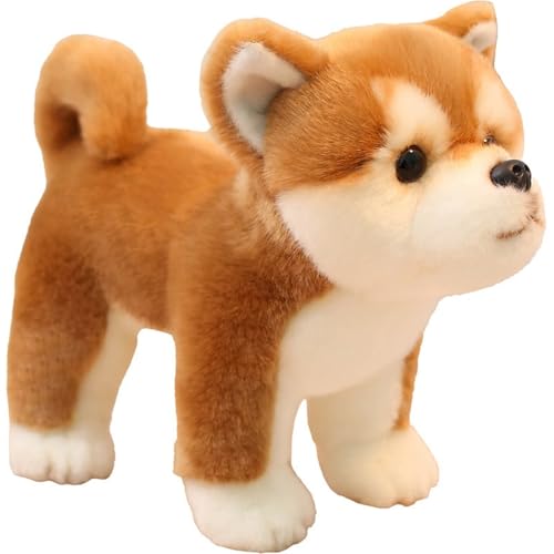 Shiba Inu Plüschtier, Süße Stofftier Hundepuppen Weiches Kuscheliges Plüschtier Umarmendes Welpenkissen Als Geschenk for Geburtstagskinder(35cm/13.8in) von KUKUShining