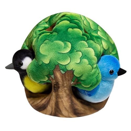 Spatz Vogel Plüsch, Vögel Kuscheltier Baumhaus Plüschtier Spielzeug Flauschige Haustier Stofftier Puppe Zum Spielen Sammeln Für Kinder(3PCS) von KUKUShining