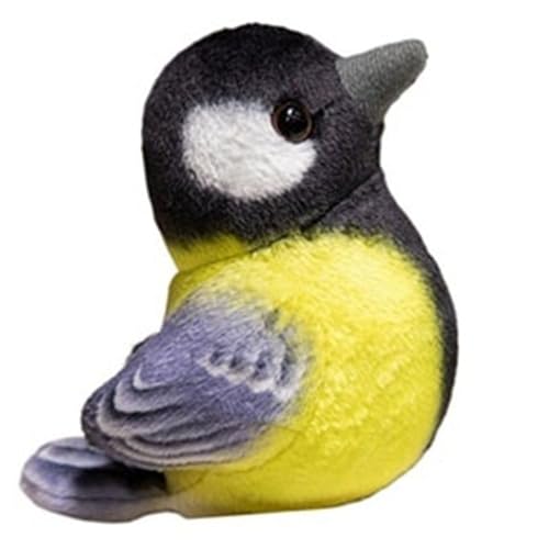 Spatz Vogel Plüsch, Vögel Kuscheltier Baumhaus Plüschtier Spielzeug Flauschige Haustier Stofftier Puppe Zum Spielen Sammeln Für Kinder(Black) von KUKUShining