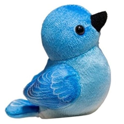 Spatz Vogel Plüsch, Vögel Kuscheltier Baumhaus Plüschtier Spielzeug Flauschige Haustier Stofftier Puppe Zum Spielen Sammeln Für Kinder(Blue) von KUKUShining