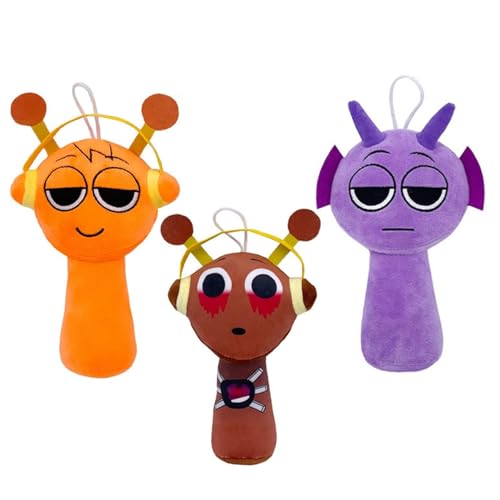 Sprunki Kuscheltier, Süße Spielfigur Stofftier Mini Weich Plüschtier Kissen Plüsch Spielzeug Für Die Partydekoration Zu Hause(3PCS) von KUKUShining