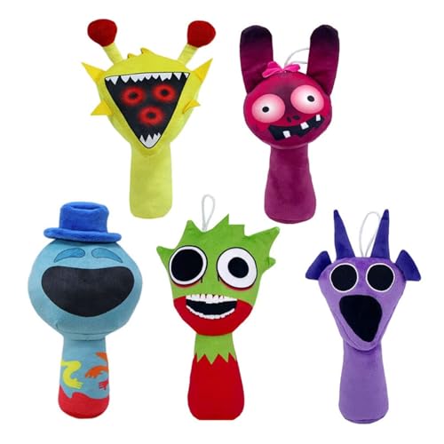 Sprunki Kuscheltier, Süße Spielfigur Stofftier Mini Weich Plüschtier Kissen Plüsch Spielzeug Für Die Partydekoration Zu Hause(5PCS-B) von KUKUShining