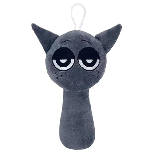 Sprunki Plüschtier, Weiches Stofftier Kissen Spiel Kuscheltier Puppe Süßes Minifiguren Plüsch Spielzeug Für Spielefans Kinder Sammler(Gray) von KUKUShining