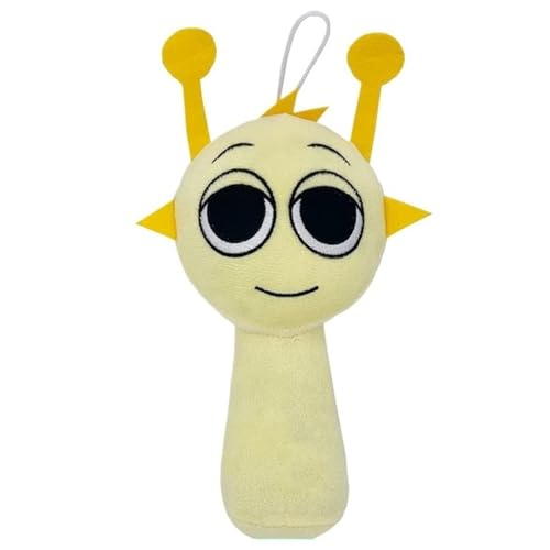 Sprunki Plüschtier, Weiches Stofftier Kissen Spiel Kuscheltier Puppe Süßes Minifiguren Plüsch Spielzeug Für Spielefans Kinder Sammler(Khaki) von KUKUShining