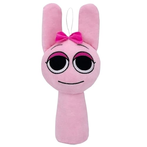 Sprunki Plüschtier, Weiches Stofftier Kissen Spiel Kuscheltier Puppe Süßes Minifiguren Plüsch Spielzeug Für Spielefans Kinder Sammler(Pink) von KUKUShining