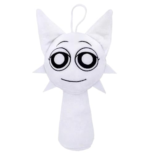 Sprunki Plüschtier, Weiches Stofftier Kissen Spiel Kuscheltier Puppe Süßes Minifiguren Plüsch Spielzeug Für Spielefans Kinder Sammler(White) von KUKUShining