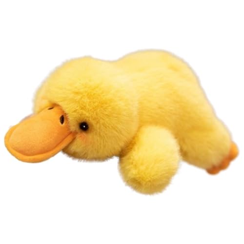 Süßes Plüschtier for Kleine Tiere, Kuschelweiches Pferd Frosch Kuscheltier Kuh Gelbe Ente Kissen Plüschpuppe Als Geschenk for Kinder(Duck) von KUKUShining