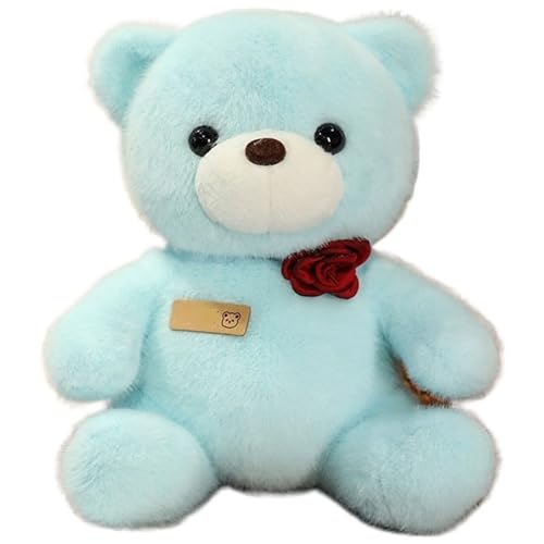 Teddybär Plüsch, Weiche Stofftier Puppen Mit Rosa Kawaii Bären Plüsch Spielzeug Geburtstagsgeschenke Für Kinder Mädchen(Blue) von KUKUShining