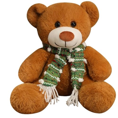 Teddybär Plüschtier, Kuscheltier Bären Puppen Kawaii Plüschtier for Geschenke Kinder Weihnachten Valentinstag(Lightbrown B) von KUKUShining