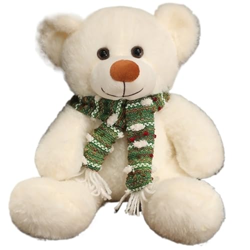 Teddybär Plüschtier, Kuscheltier Bären Puppen Kawaii Plüschtier for Geschenke Kinder Weihnachten Valentinstag(White B) von KUKUShining