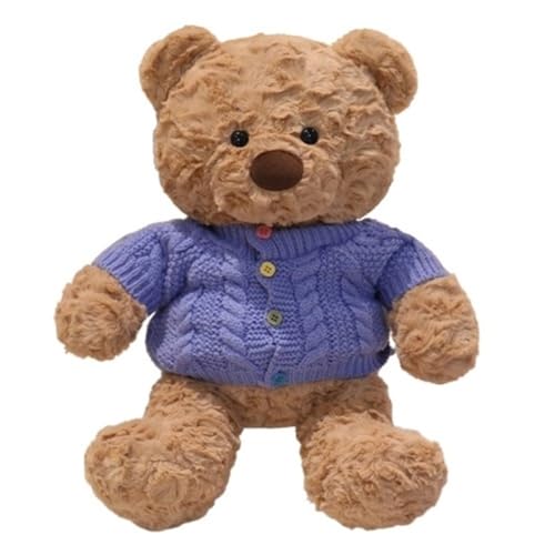 Teddybär Plüschtier, Süß Mit Pullover Kuscheltiere Flauschige Puppen for for Kinder(Blue) von KUKUShining