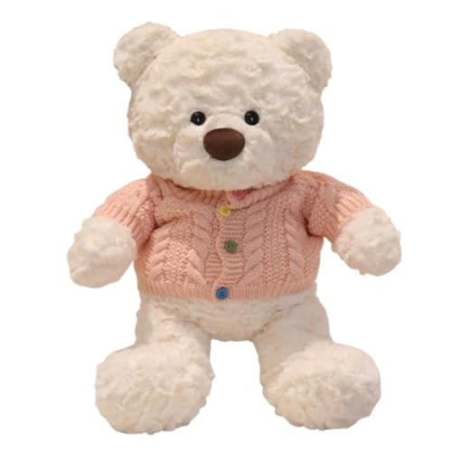 Teddybär Plüschtier, Süß Mit Pullover Kuscheltiere Flauschige Puppen for for Kinder(Pink) von KUKUShining