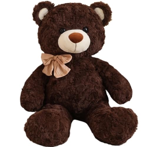 Teddybär Plüschtier, Süß Weich Mit Fliege Kuscheltier Umarmende Plüschtiere for Den Geburtstag Der Freundin(Light Brown,50cm/19.68in) von KUKUShining