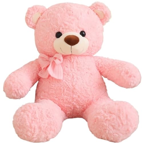Teddybär Plüschtier, Süß Weich Mit Fliege Kuscheltier Umarmende Plüschtiere for Den Geburtstag Der Freundin(Pink,50cm/19.68in) von KUKUShining