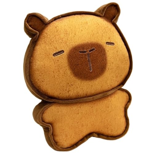 Toast Capybara Plüschtier, Süßes Langes Kuschelkissen Capybara Puppen Weiche Stuhlkissen Plüschspielzeug Geschenke Für Kinder(Brown,30CM/11.8in) von KUKUShining