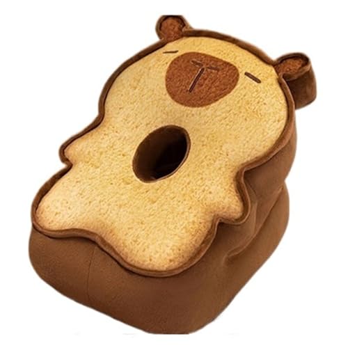 Toast Kuscheltier, Weiches Gefüllte Brotform Plüschkissen Lustiges Plüschtier Katzen Capybara Puppen Plüsch Spielzeug(Toast-Capybara) von KUKUShining